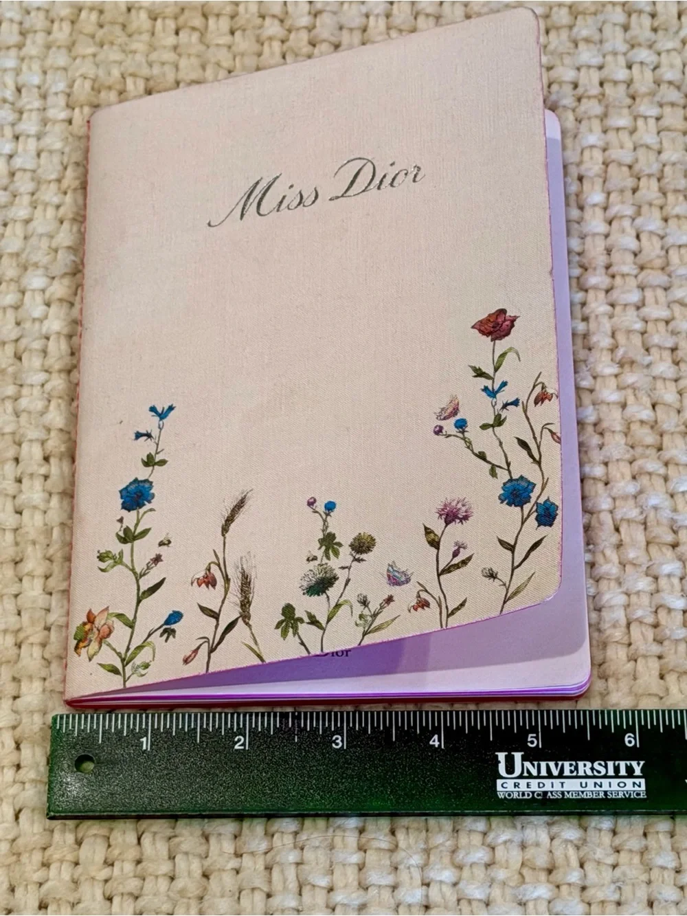 Dior Pink Floral Journal with Silver Logo
